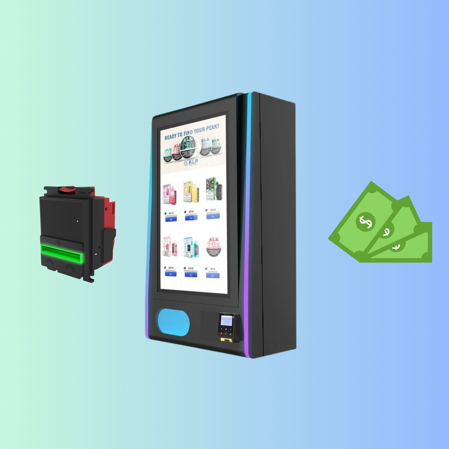 32" LED Puff Vending Machine