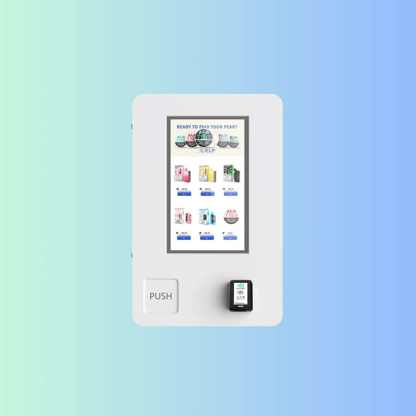 21.5" Puff Vending Machine - White Color