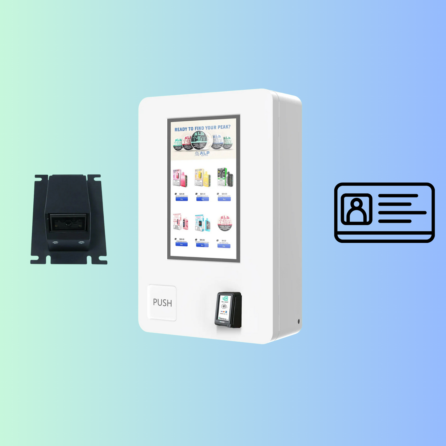 21.5" Puff Vending Machine - White Color